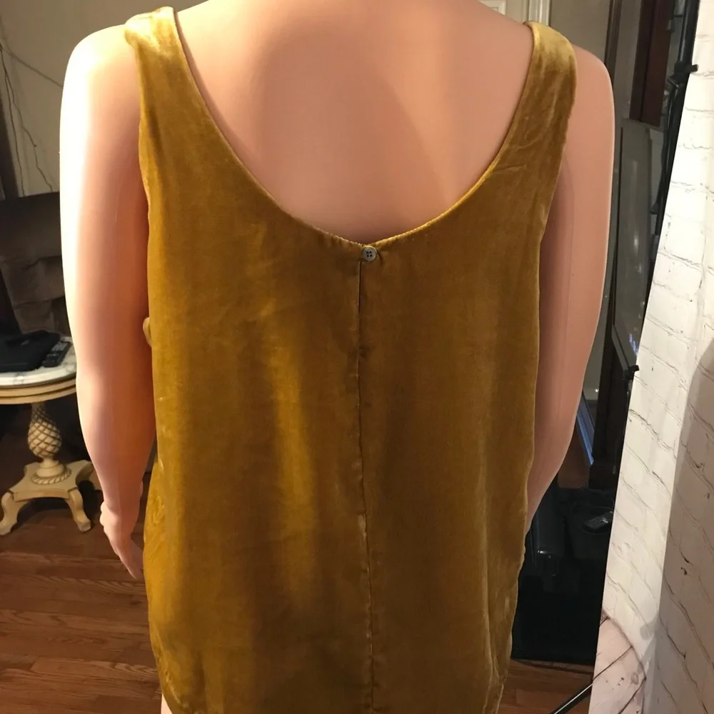 J.Crew NWT mustard yellow velvet boho top size medium